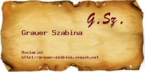 Grauer Szabina névjegykártya