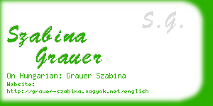 szabina grauer business card